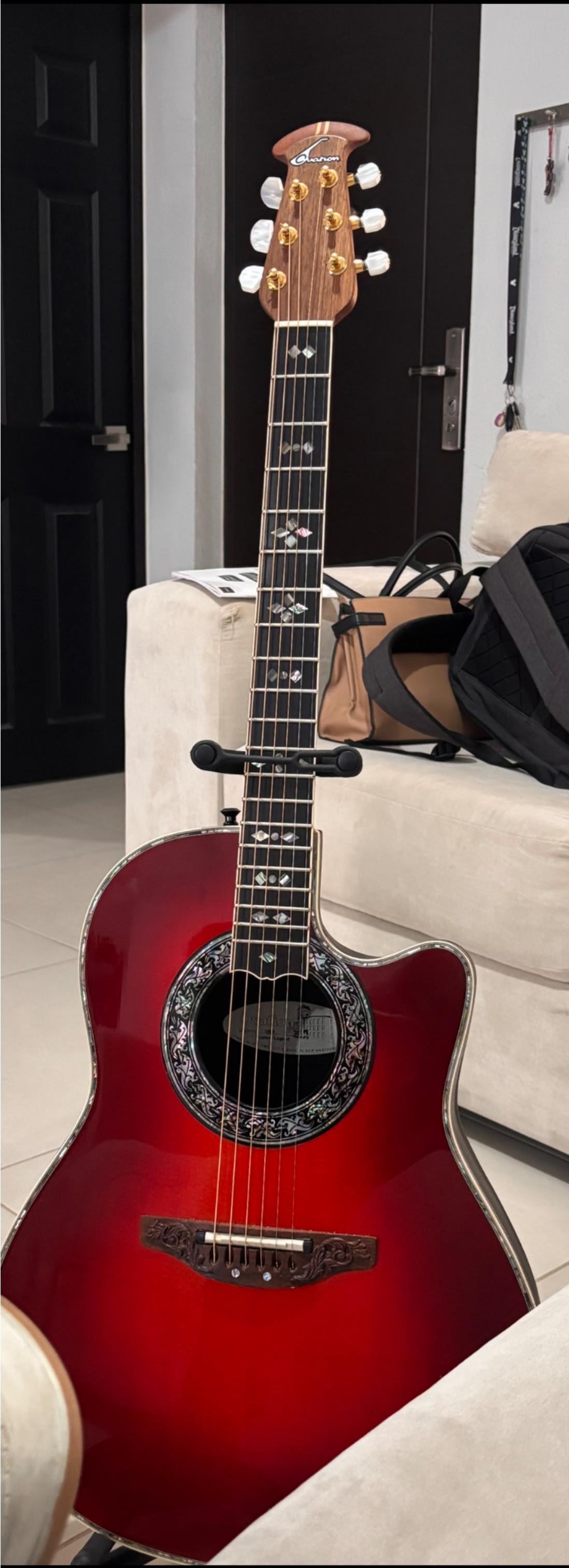 What is the history of my Ovation Custom Legend 1869 cherry guitar?