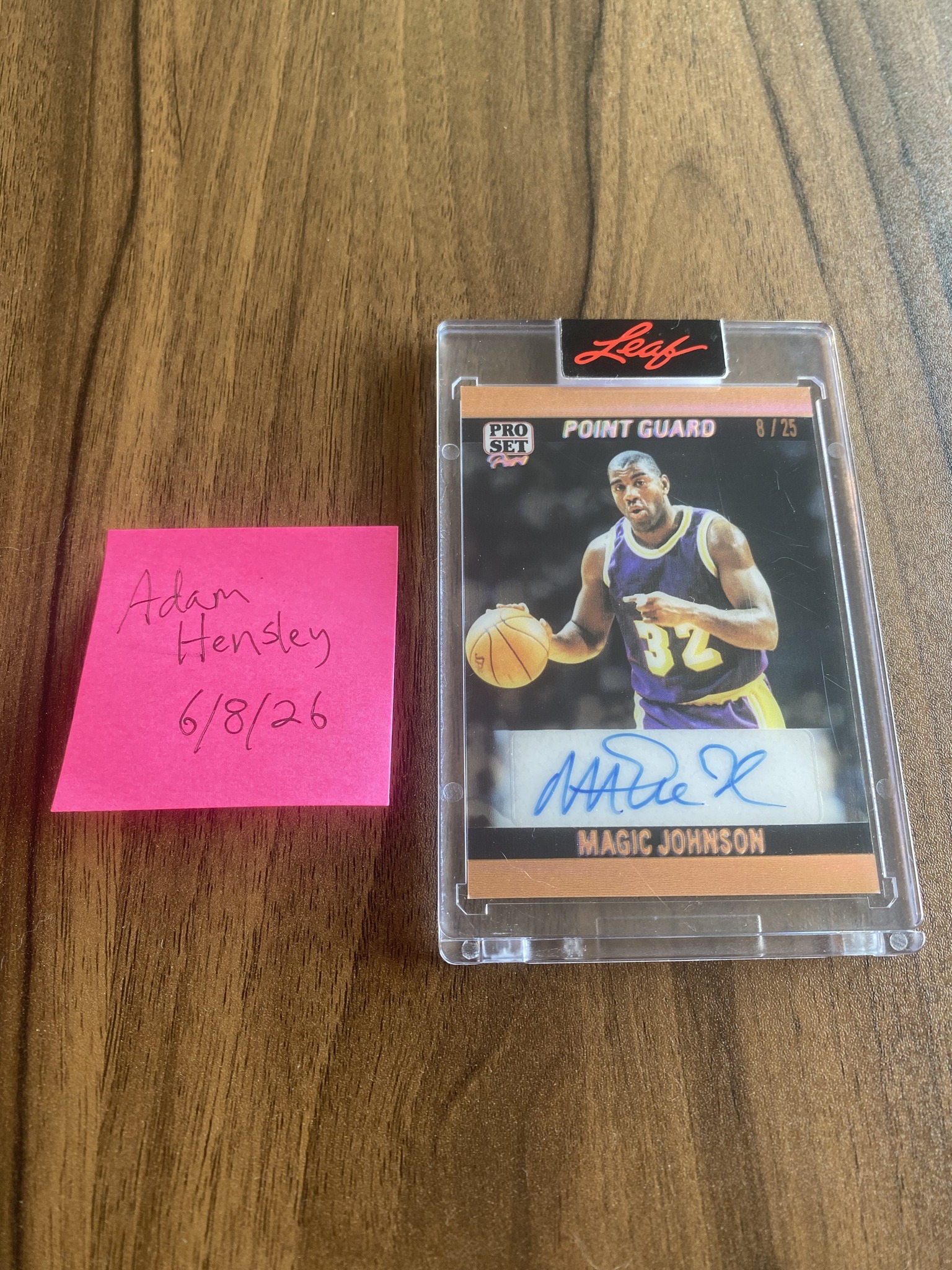 Magic Johnson Leaf Pro Set auto card for sale