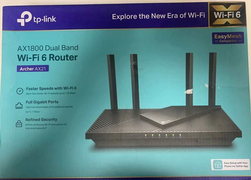 Paquete de TP-Link AX1800 WiFi 6 Router Archer AX21 Uruguay | Ubuy