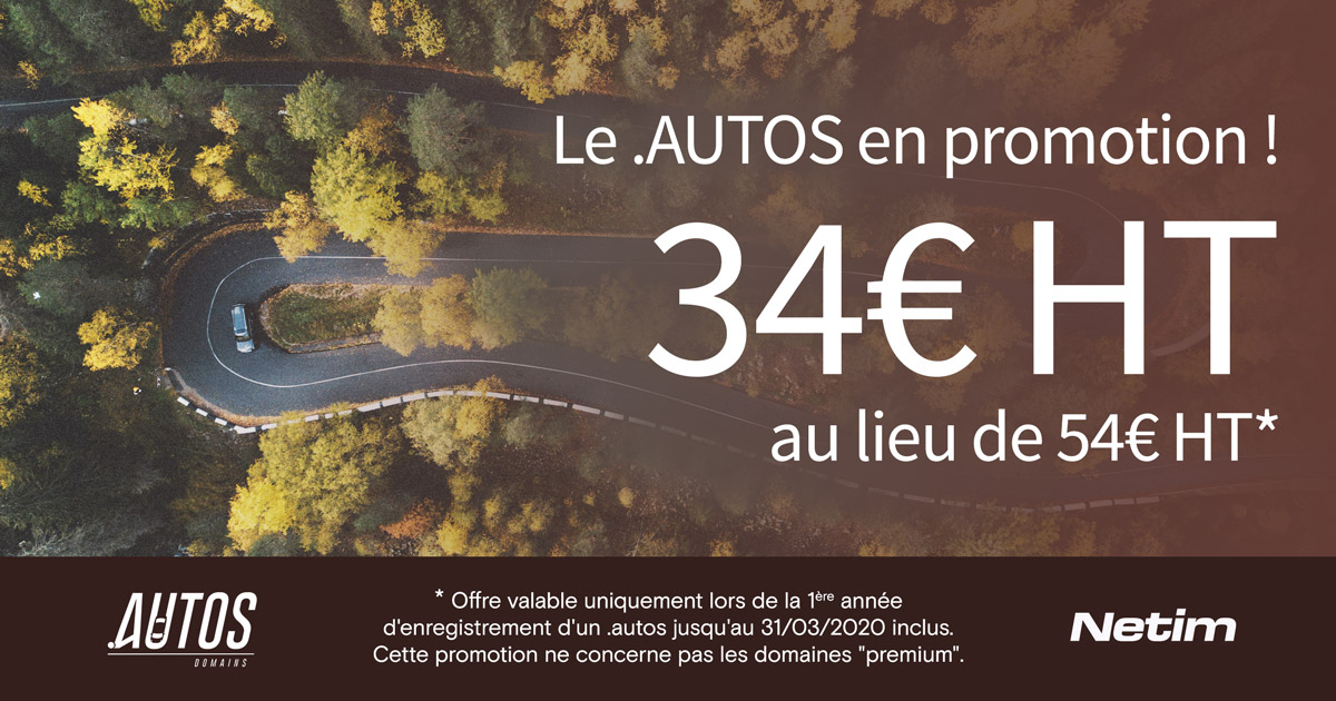 Netim.fr - Le .Autos est en #promotion ce mois-ci 😊... | Facebook