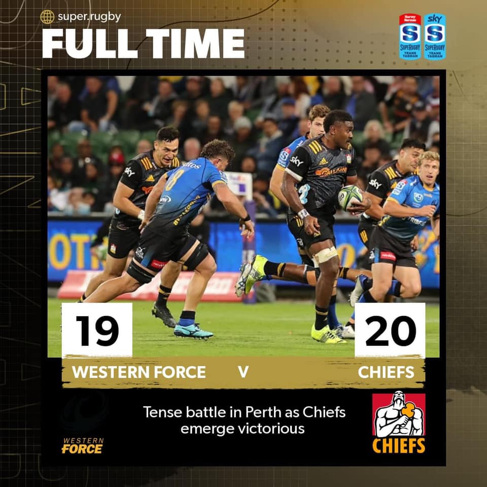 เสพติดรักบี้ - Western Force พลาดเก็บชัยชนะเหนือ Chiefs...