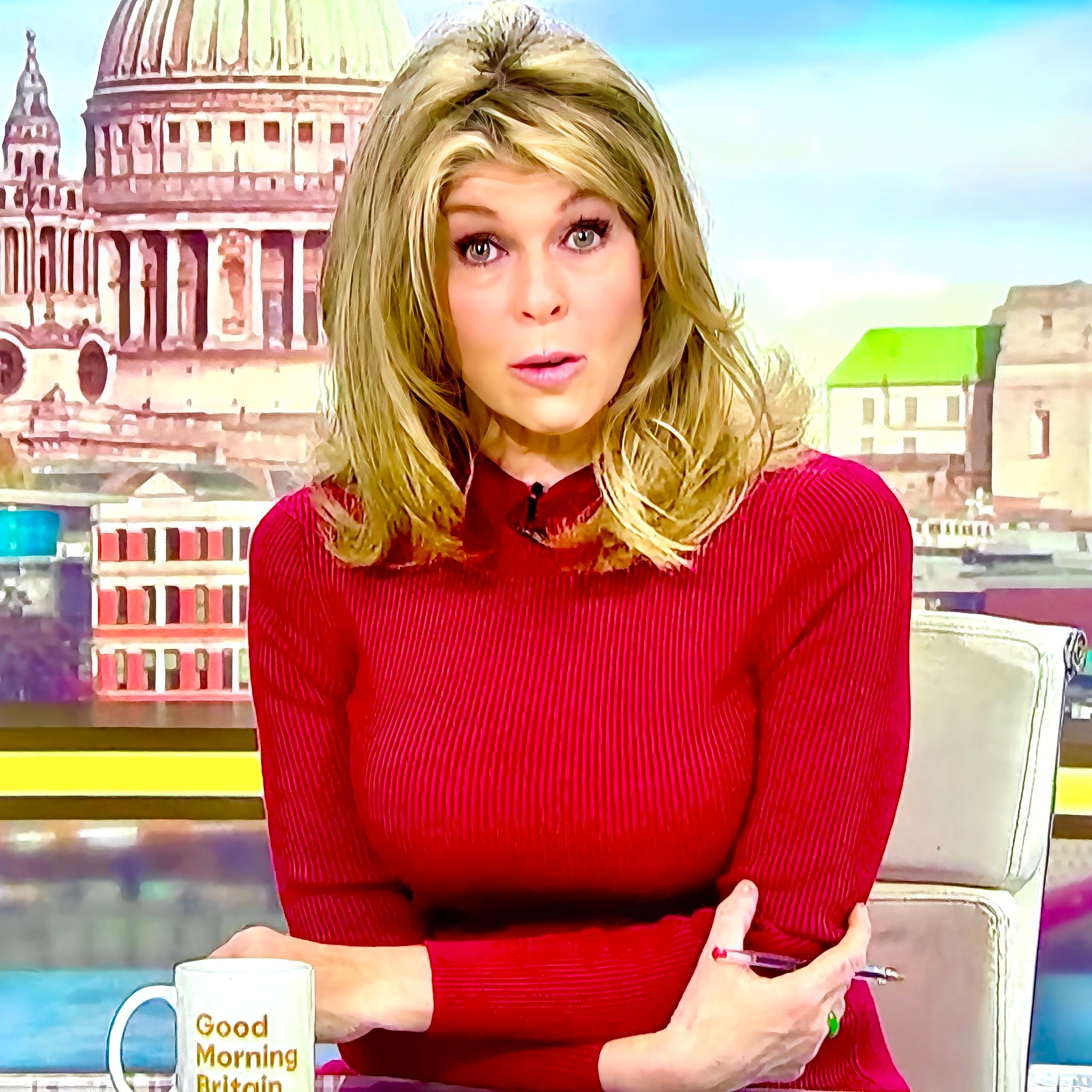 Tea towels leather skirts Kate Garraway is such a turn on | Facebook