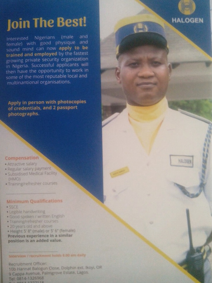 Halogen Security Company , outsourcing | Lagos