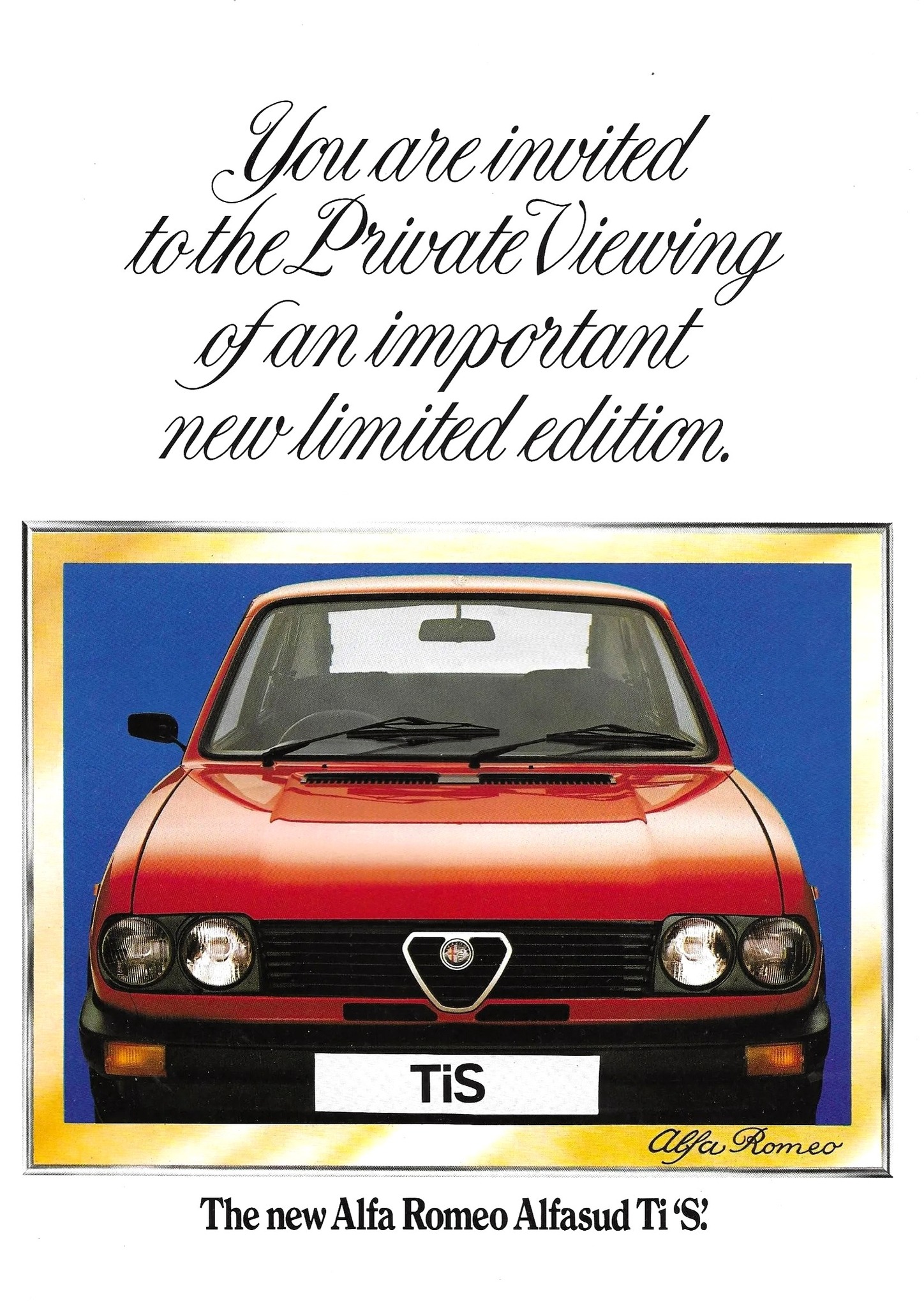 folder, 4 pages - Alfa Romeo Alfasud Ti ´S´ limited edition