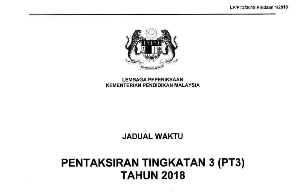 诉说心语 Jadual Waktu Pt3 2018 Facebook