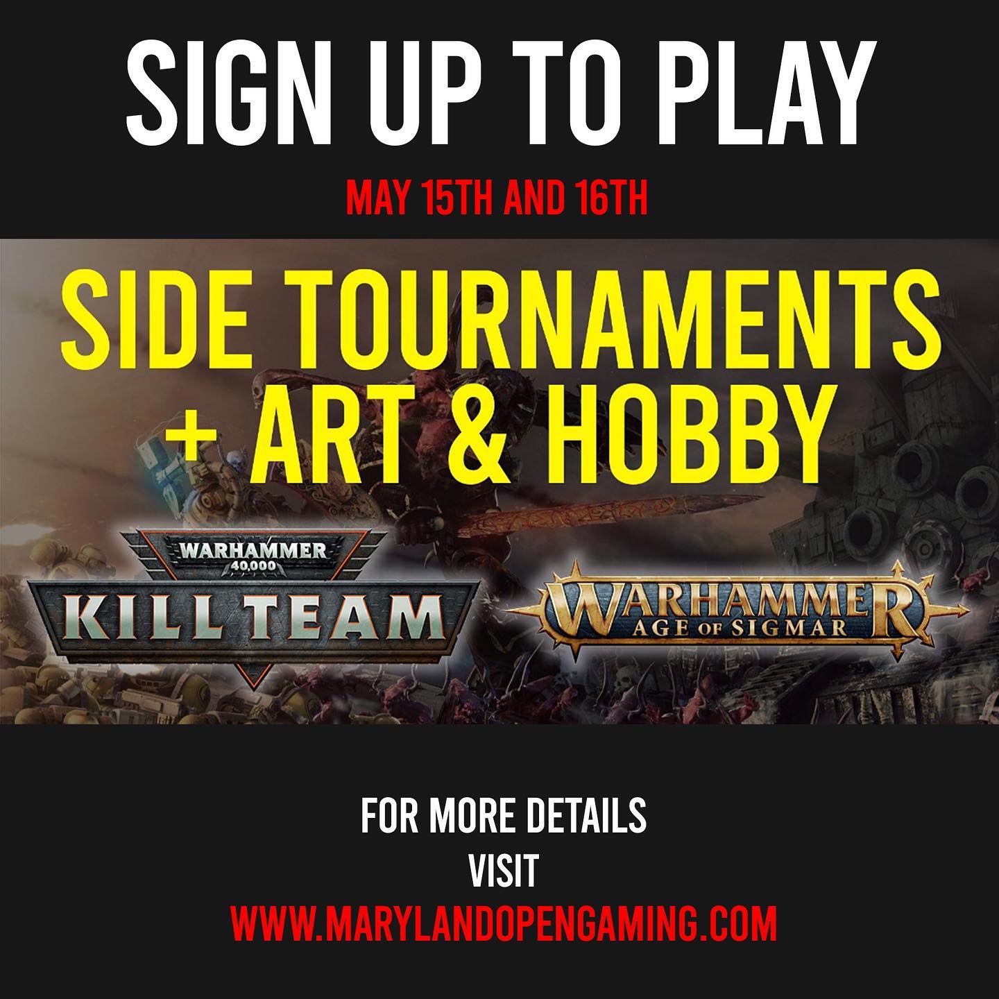 Maryland Open Gaming - SIDE TOURNEY🔥 MAY 15th and 16th. FREE TO PLAY ...