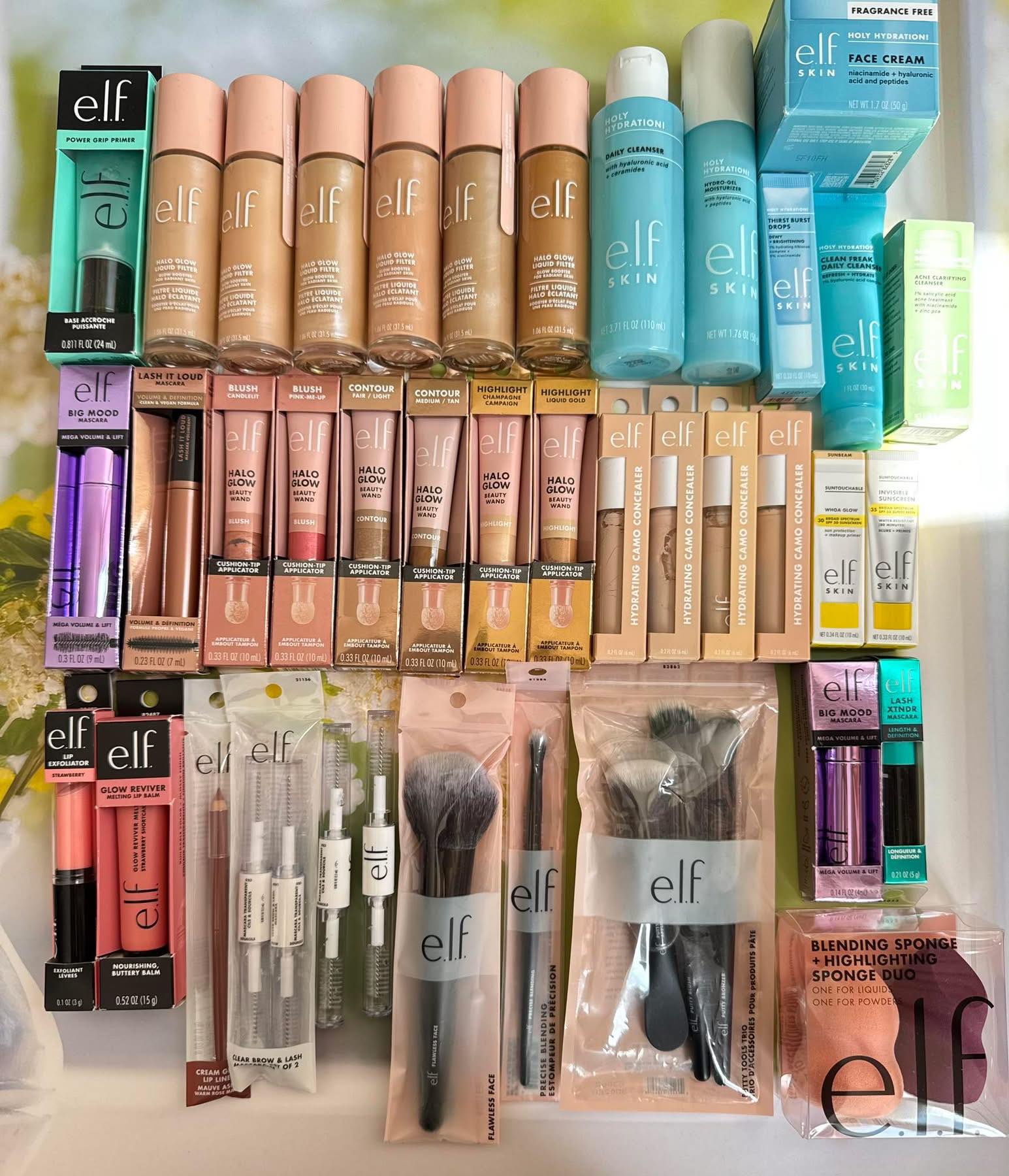 e.l.f cosmetics 🌿 •Halo Glow Liquid Filter- 0.5,1,2,3,3.5,5- 55₾ •Power  Grip Primer - 35₾ •თხევადი ჰაილაითერი - 40₾(Champagne Campaign, Liquid  Gold) •თხევადი კონტური