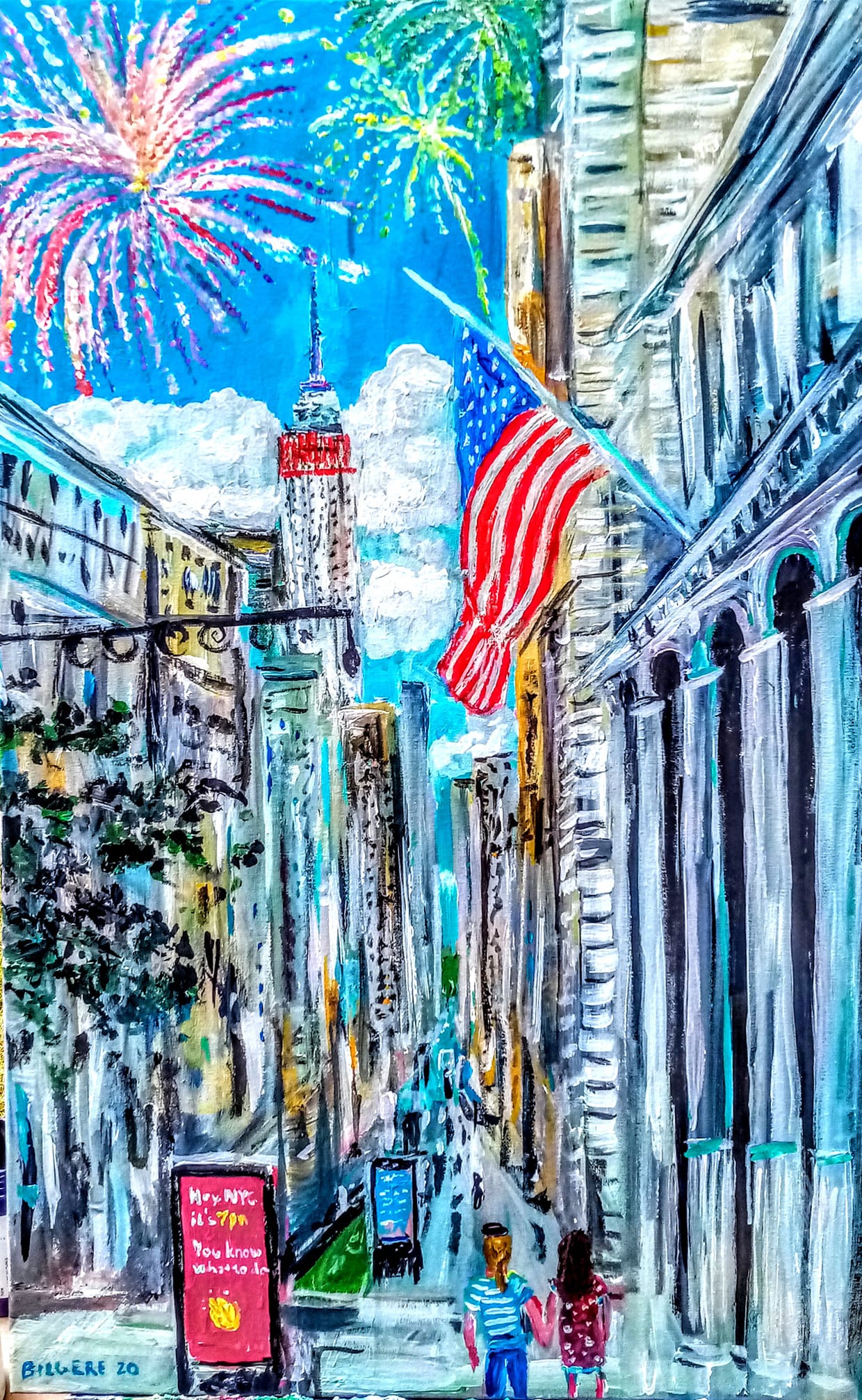 New York City oil painting of Empire State Building