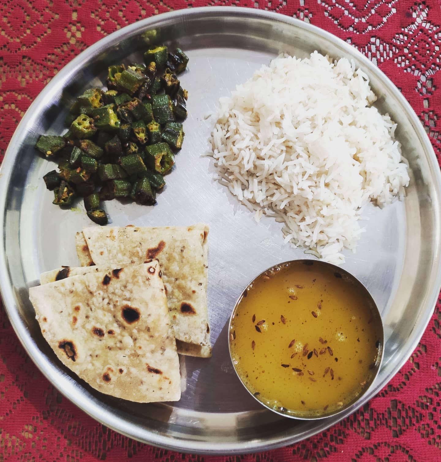 Dal Chawal Roti Sabji