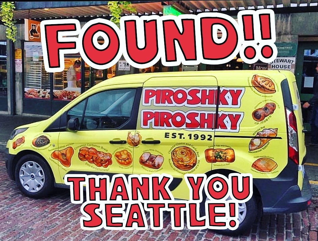 Piroshky Piroshky Bakery - Our catering van has been found 🙏 We ...