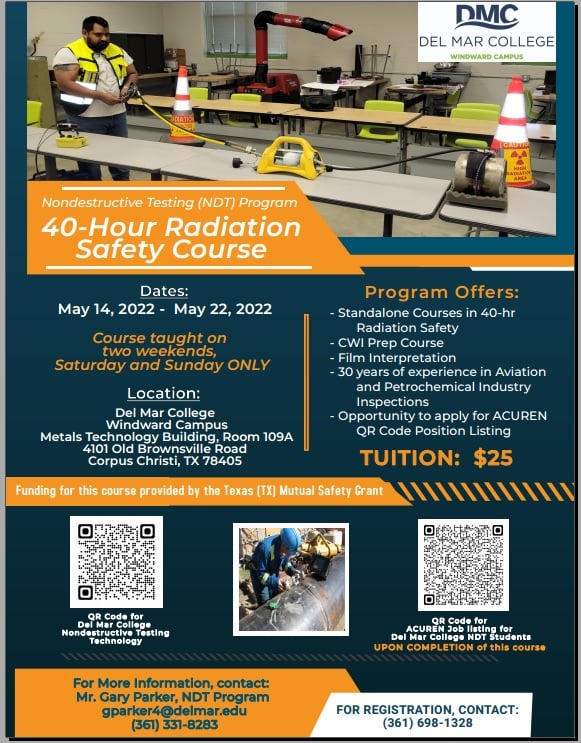 Del - Del Mar College Non-Destructive Testing (NDT) Program is offering ...