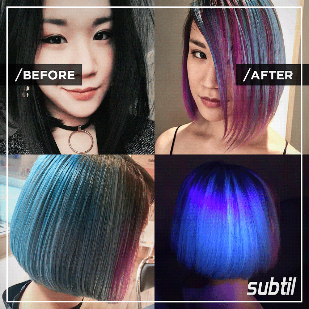 Subtil, French Colorist - [TIP] How to achieve this Before/After Neon ...