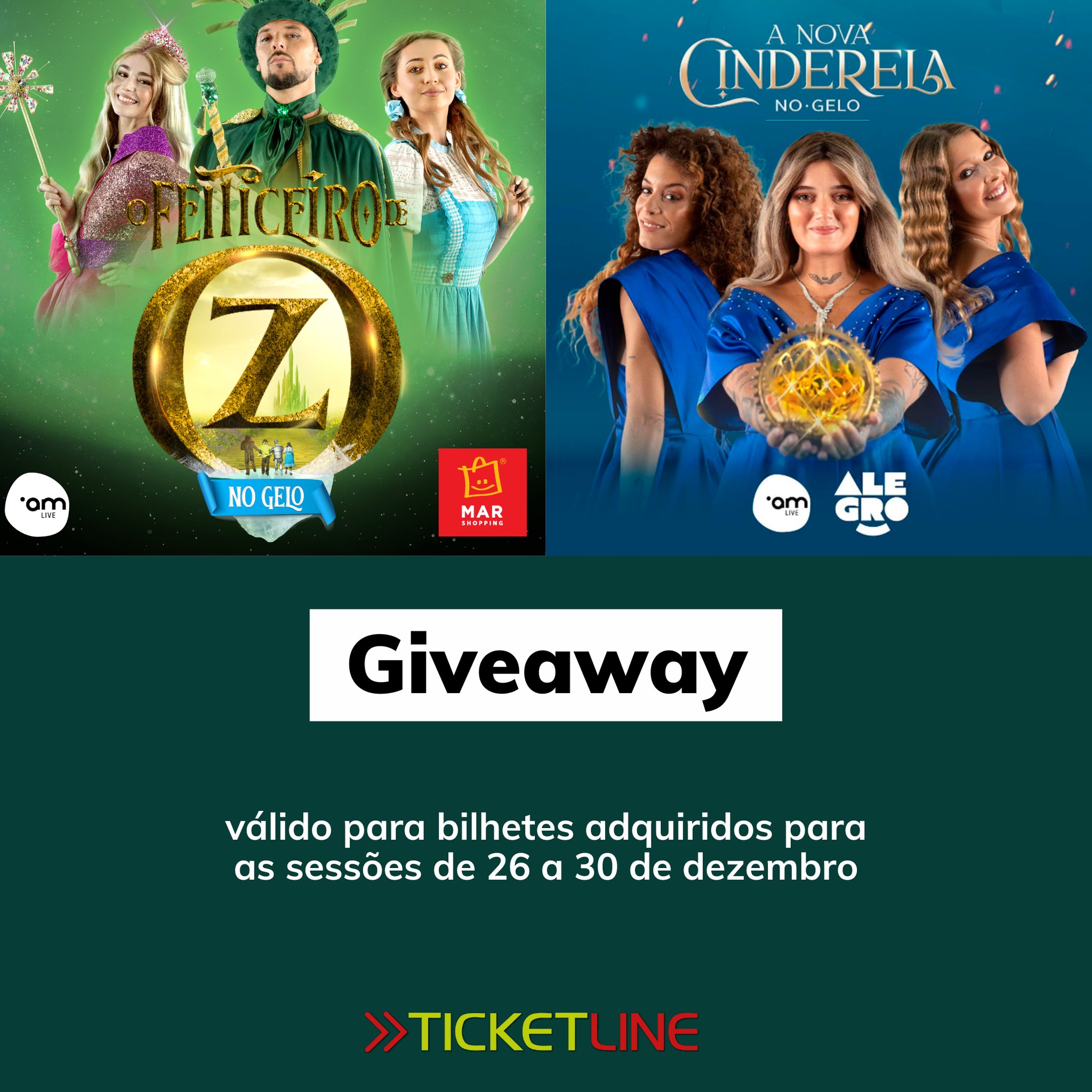 ⛸️ ALERTA GIVEAWAY ⛸️ Tem bilhete... - Ticketline Portugal