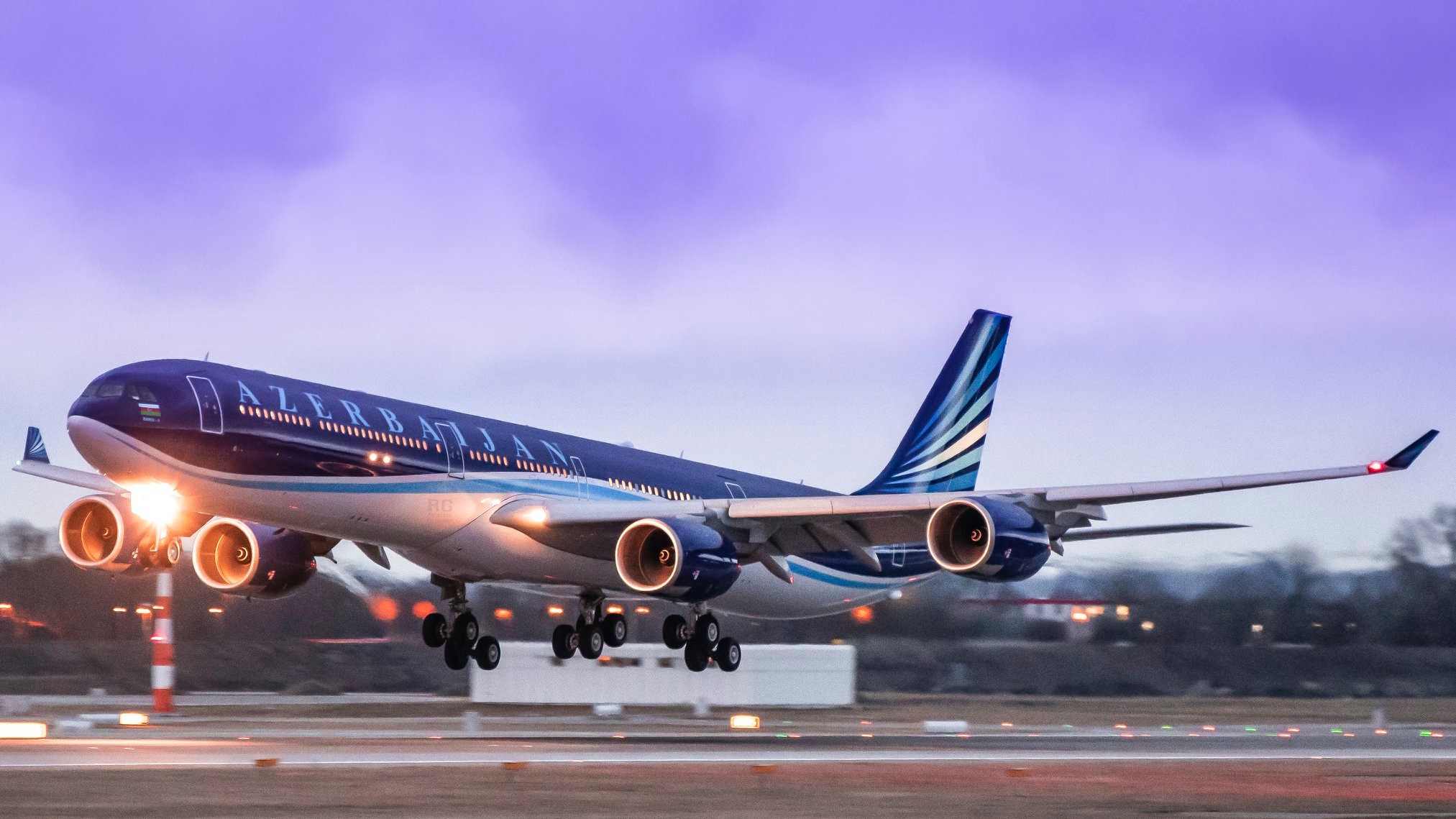 Airbus A340-600 🇦🇿 AZAL - Azerbaijan Airlines 📍 Munich Airport