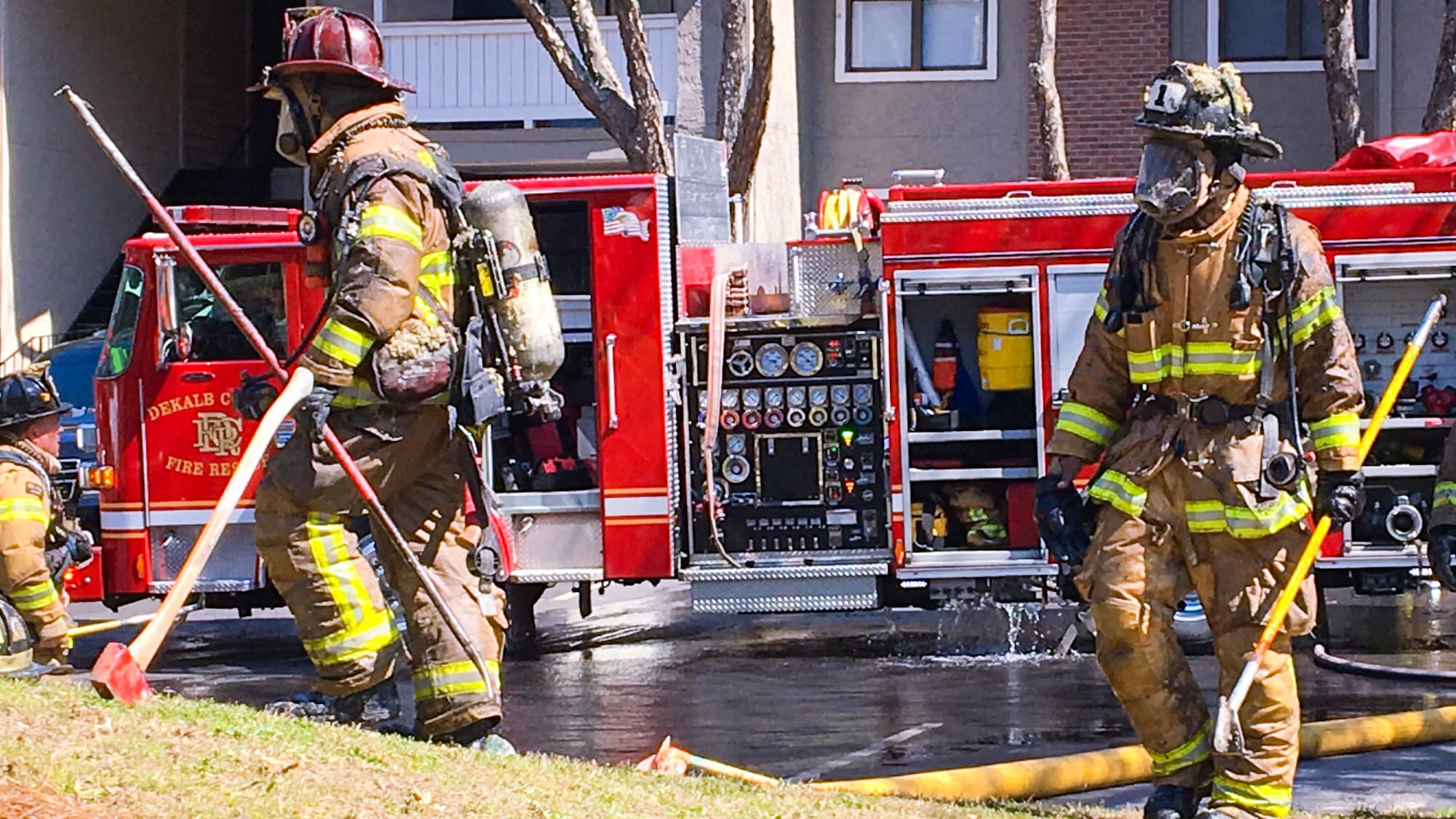 Overhauling a fire... - Dekalb County Fire Rescue Department