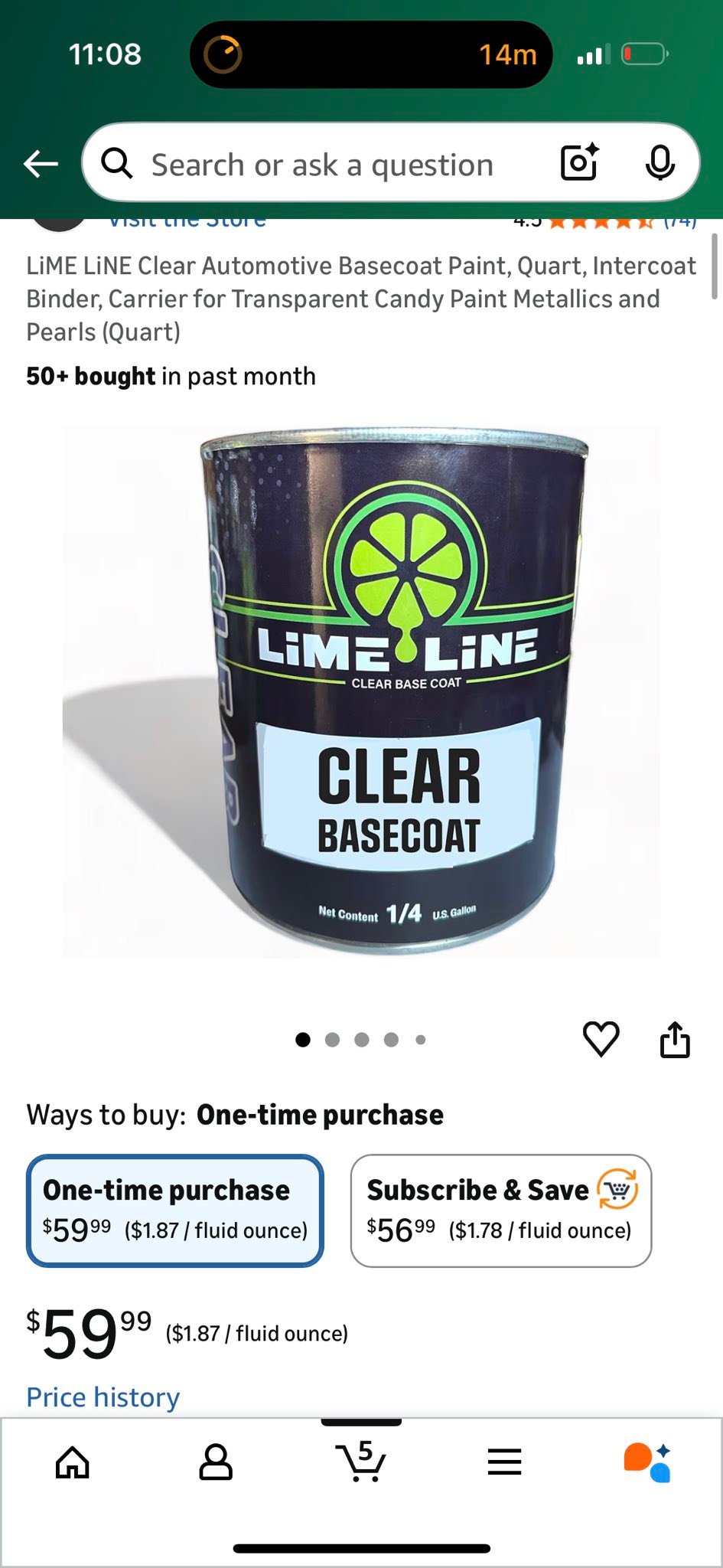 LiME LiNE Red Metal Flake Basecoat Spray Paint – 14 Oz Can, Made In USA
