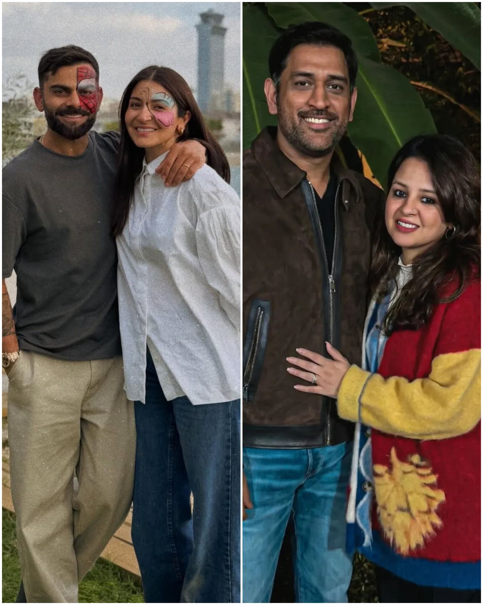 Ramesh - Virat Kohli & Anushka sharma couple and MS Dhoni & Sakshi ...