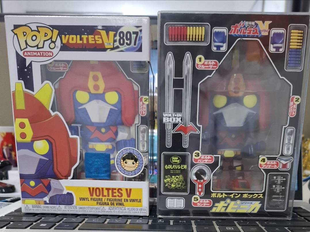 Voltes V Funko Pop and legacy toys bring office joy