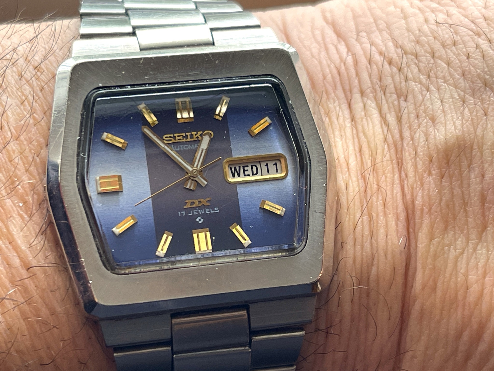 Seiko 1974 TV Dial watch with 17 jewel movement