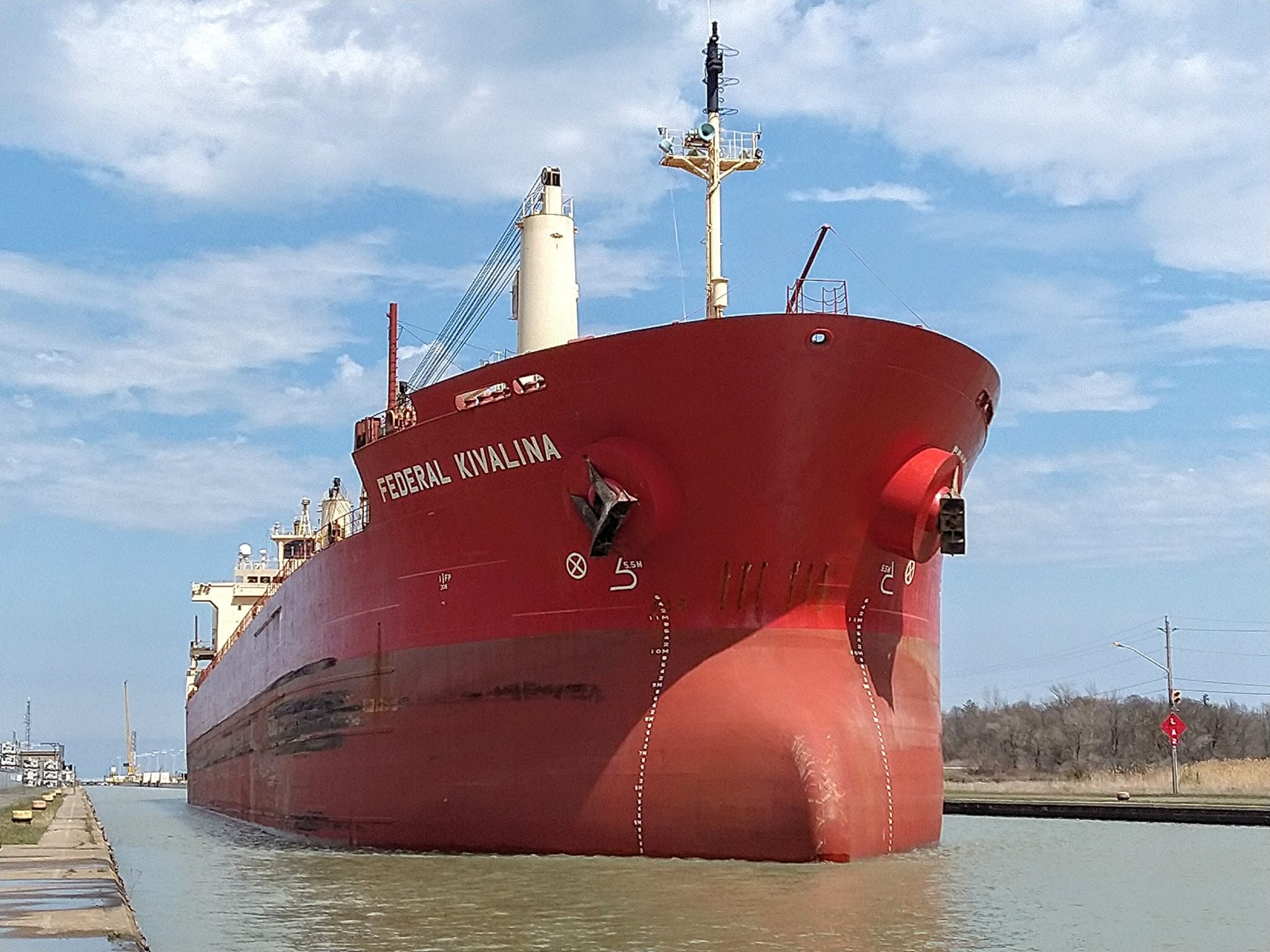 Federal Kushino cargo ship passes through lock 7 | Sault Ste Marie, ON