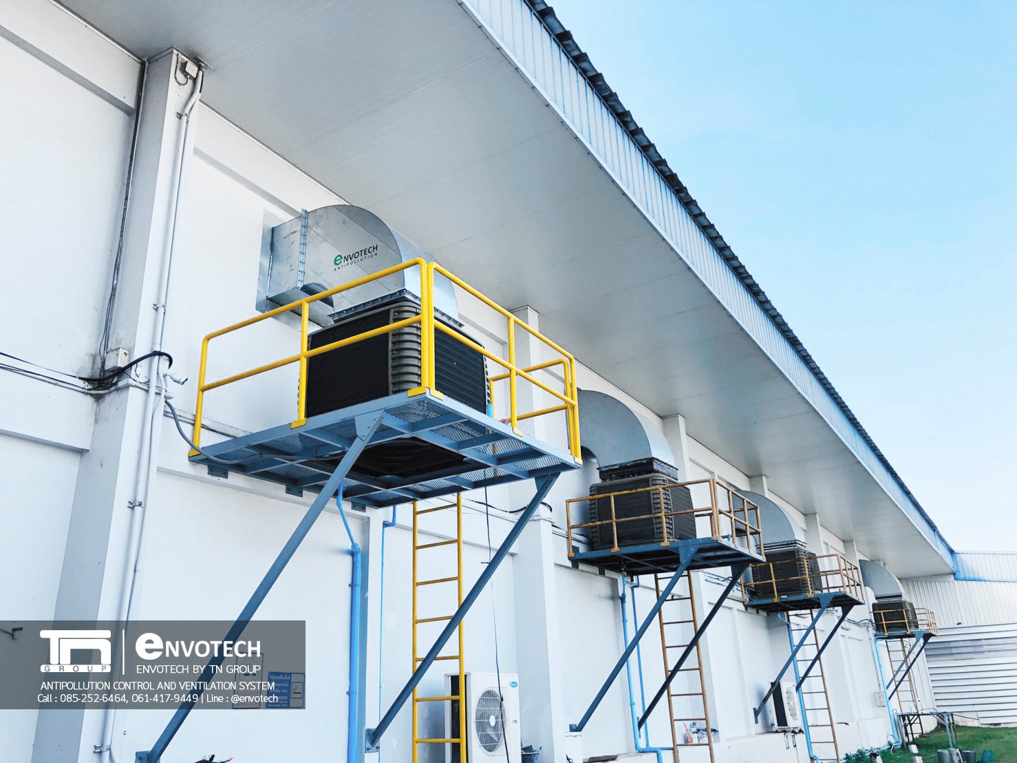 ระบบ Ventilation ระบายอากาศร้อนภายในโรงงาน ด้วย BIOKOOL + Ducting ครับ