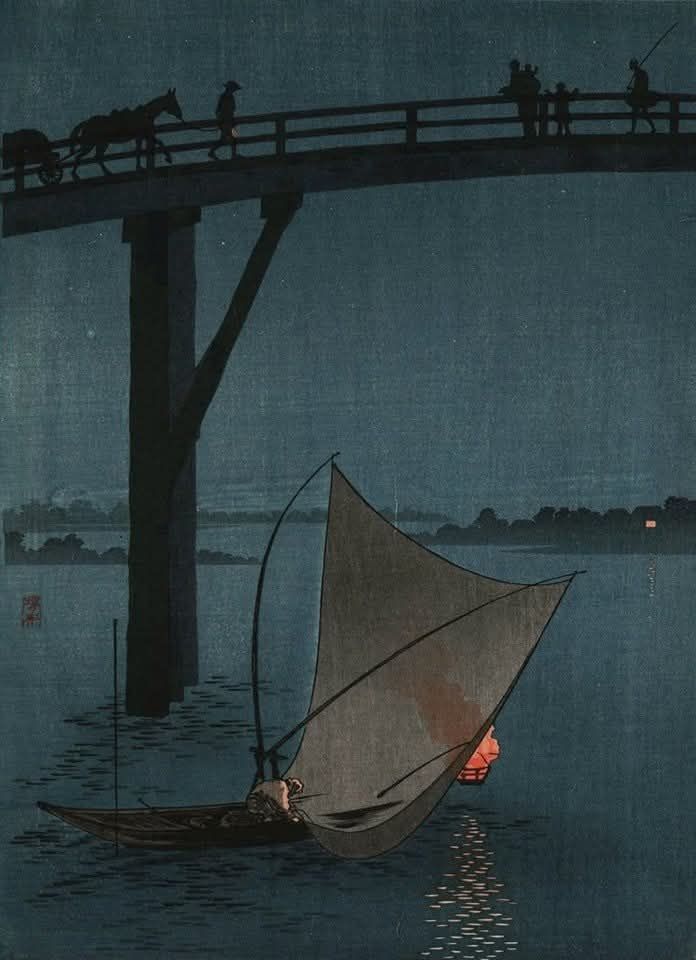 Fisherman' (漁夫), 1904; dimensions (h x w): 14.4 cm x 10 cm (5.6