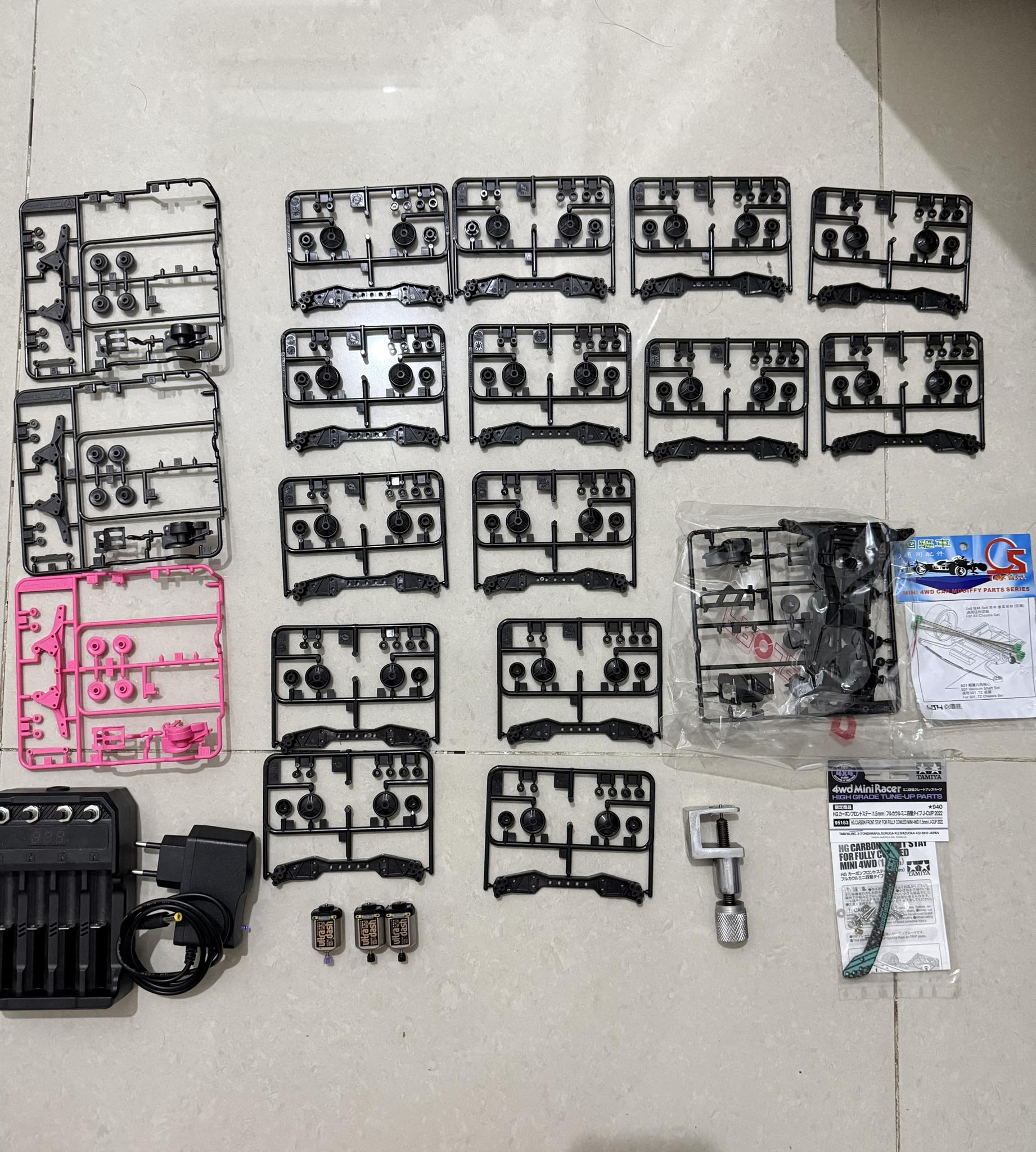 Loose kit an gearbox super 2 ori 3set Loose kit an akar tamiya
