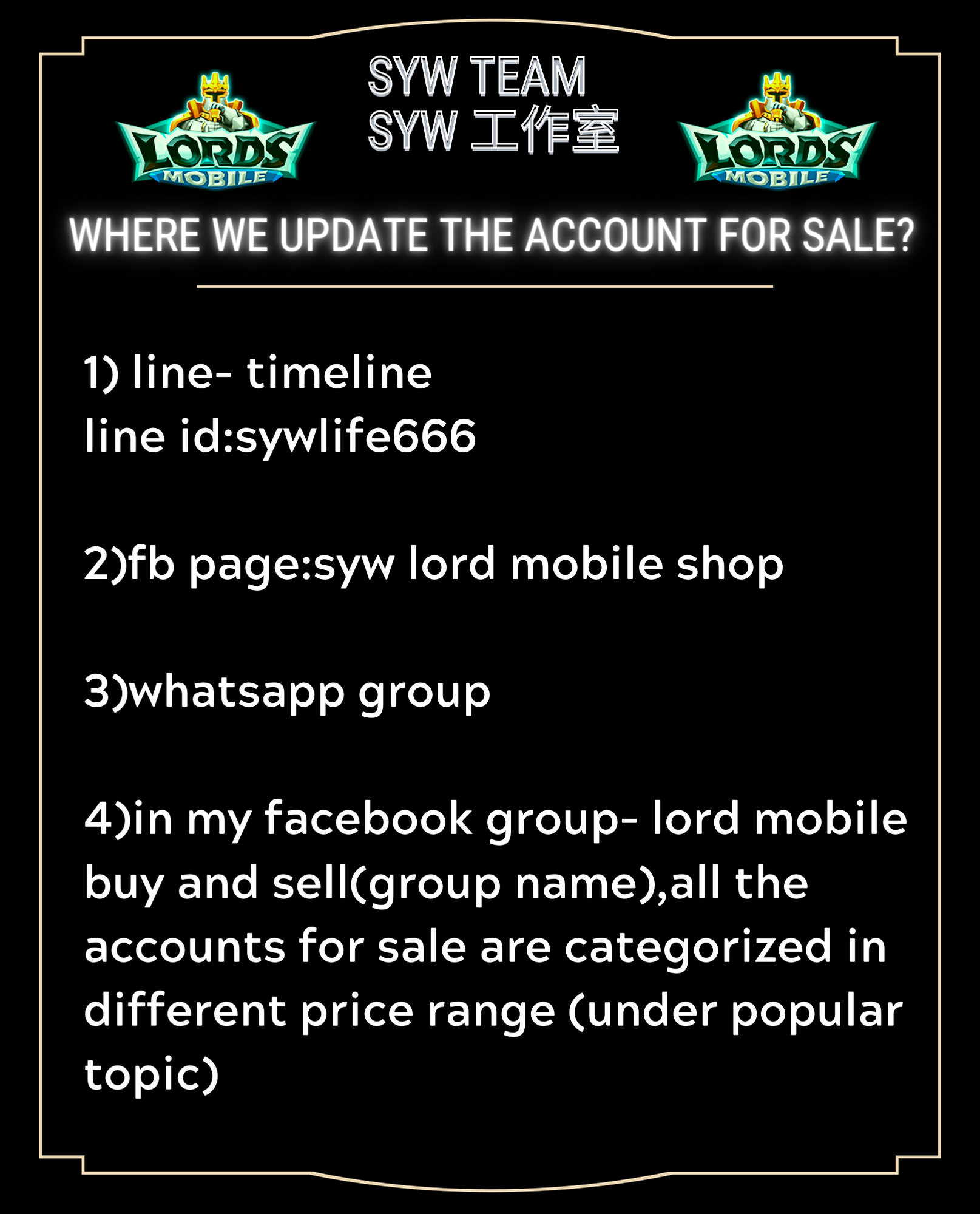 Lords Mobile Malaysia Singapore Community Syw Team Gem Acc Rss Pack G6 Public Group Facebook