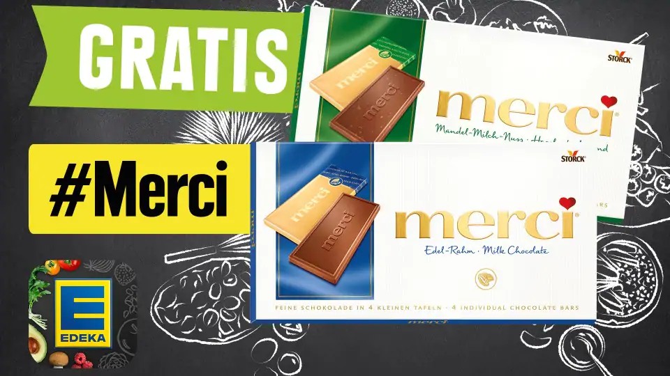 Gratis Merci Schokolade Glitzerfrosch Taglich Die