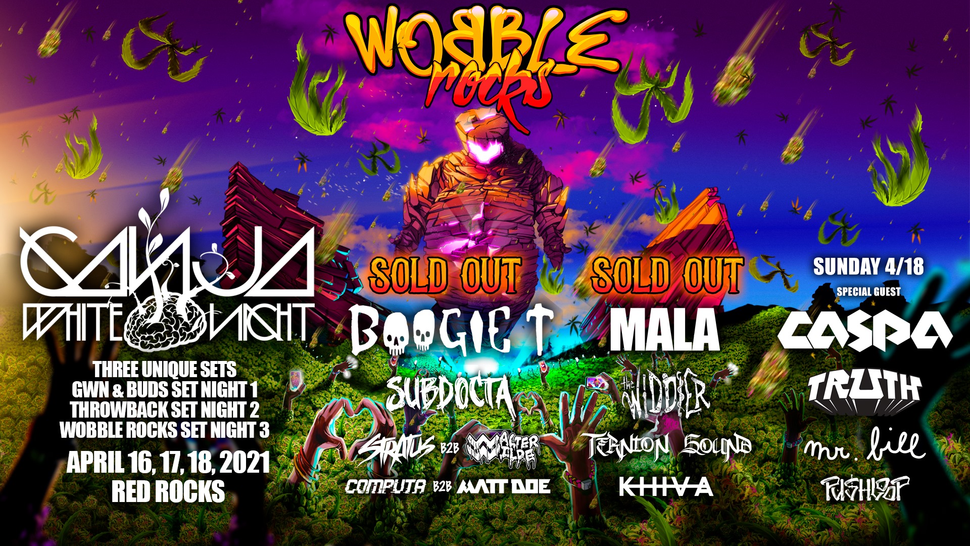Ganja White Night - Wobble Rocks - Rescheduled