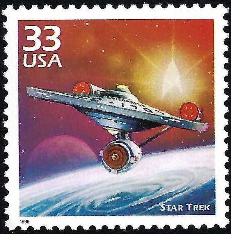 09-17 Star Trek Stamp Released in 1999. The U.S. Postal Service