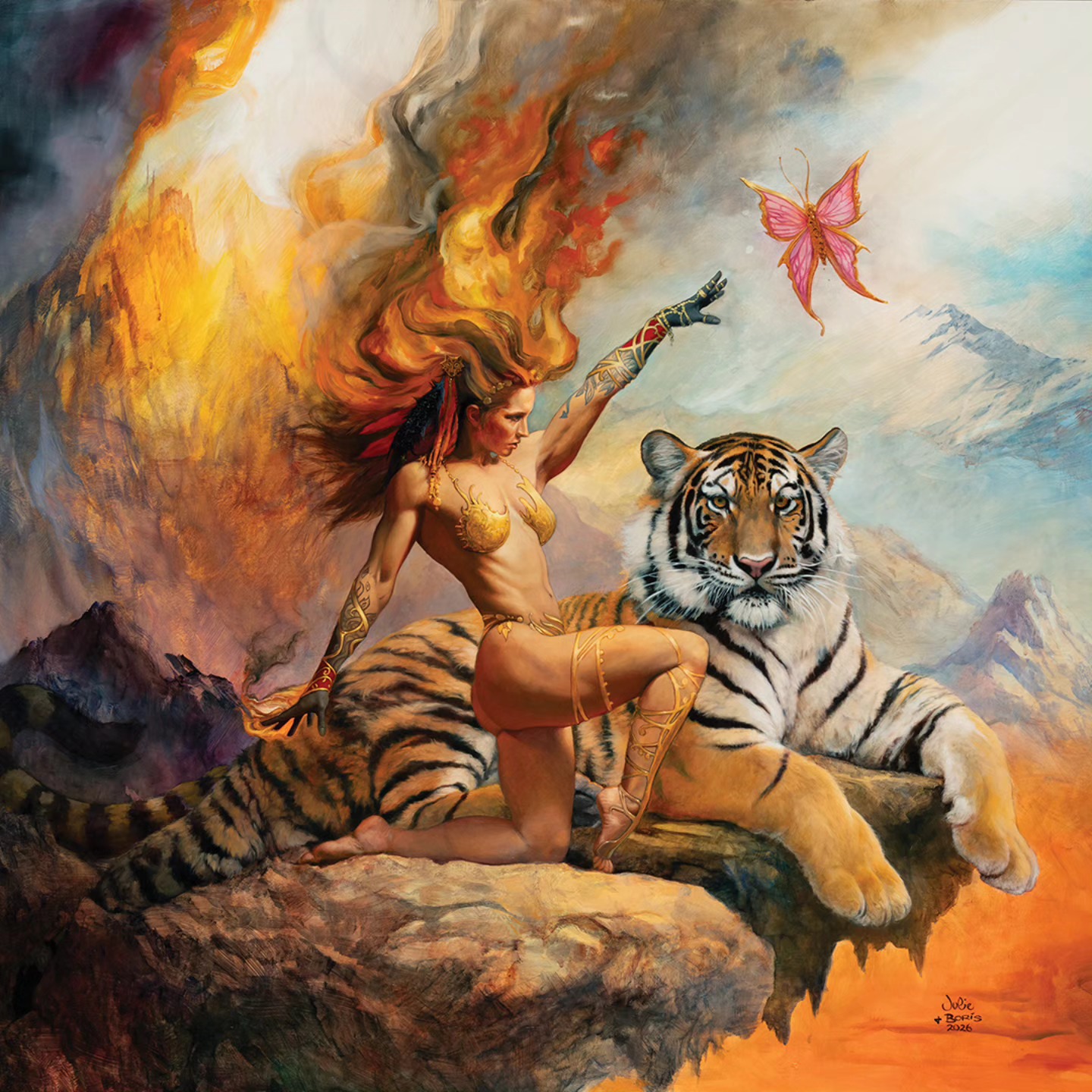 絵画 brim Inferno is a new commissioned collaborative painting from Boris