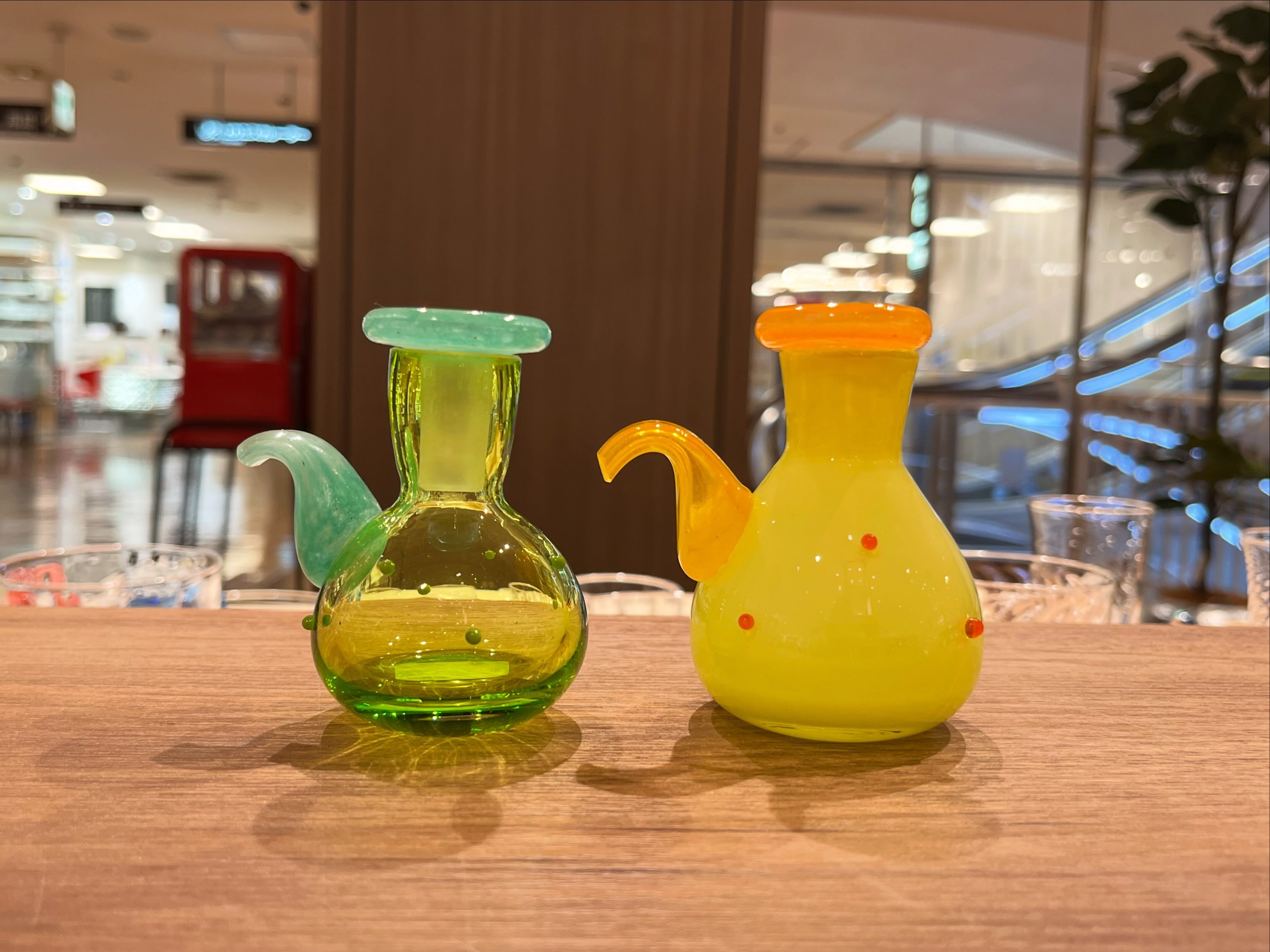 作家展にて…ガラス工房 蕾 うずまき模様 小皿 吹きガラス ガラス工房蕾