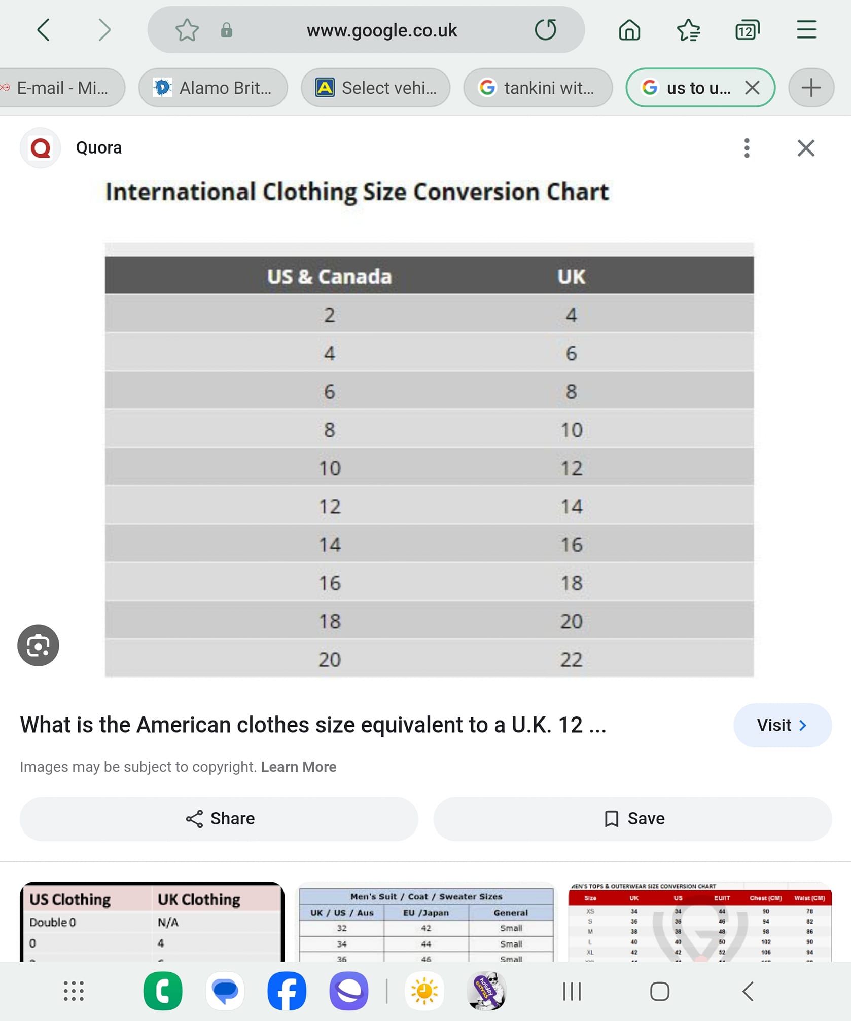 Does. Anyone know what american clothing sizes are like compared to uk for mens