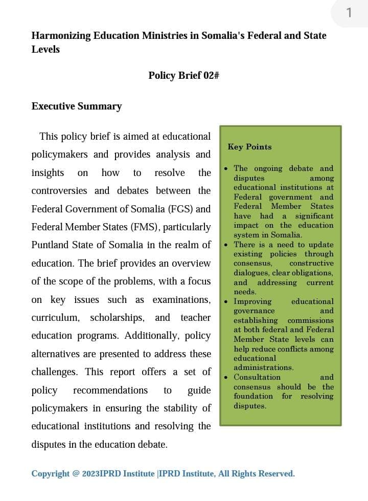 IPRD Institute | Garowe