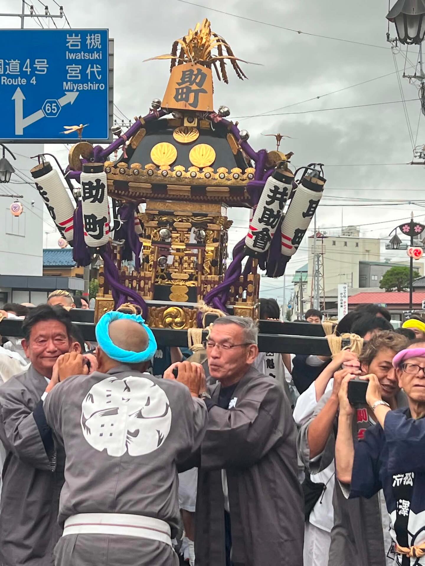 幸手神明神社祭礼、安婆様あんばさま、御神輿渡御お招きをいただきまし 