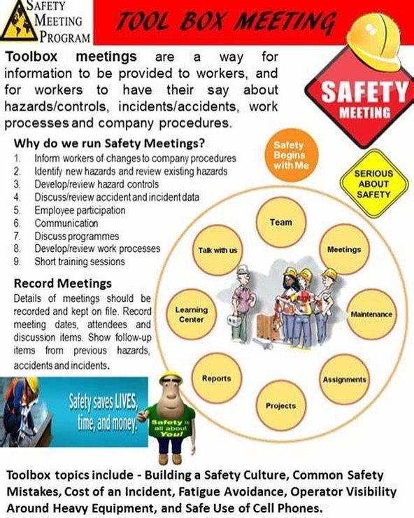 SafetywithNisha - Toolbox talks are a key part of building a solid ...