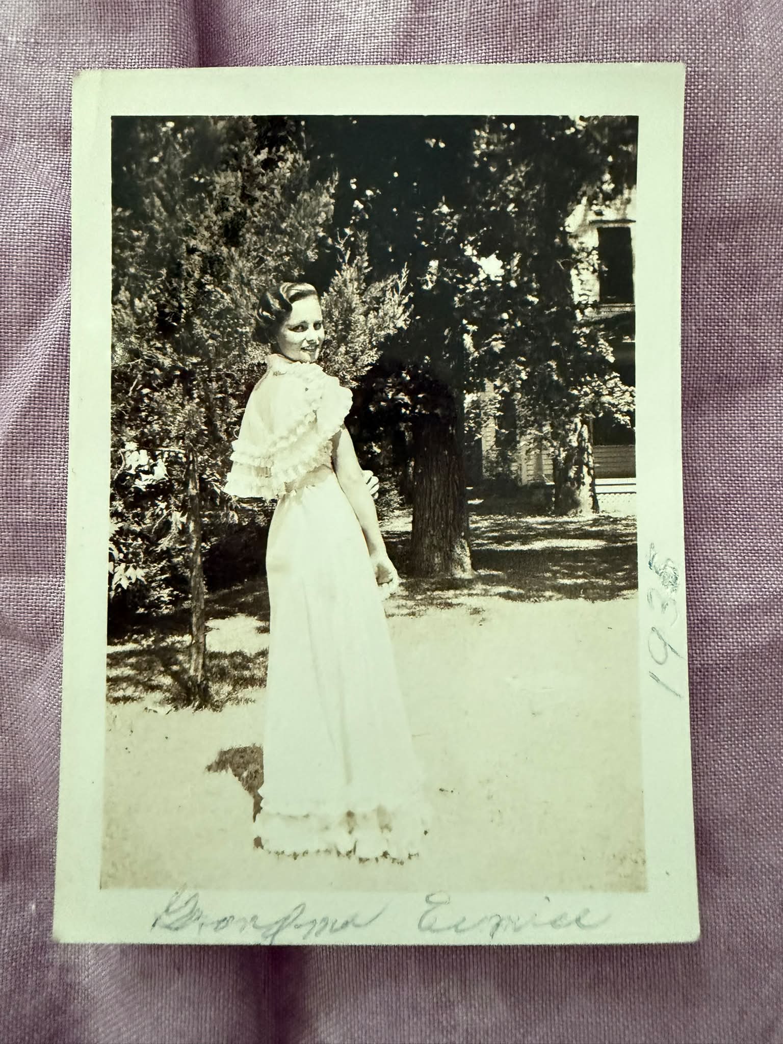 grandma graduation dress Colorized 1935 photo of classy graduation outfit for mom pinterest