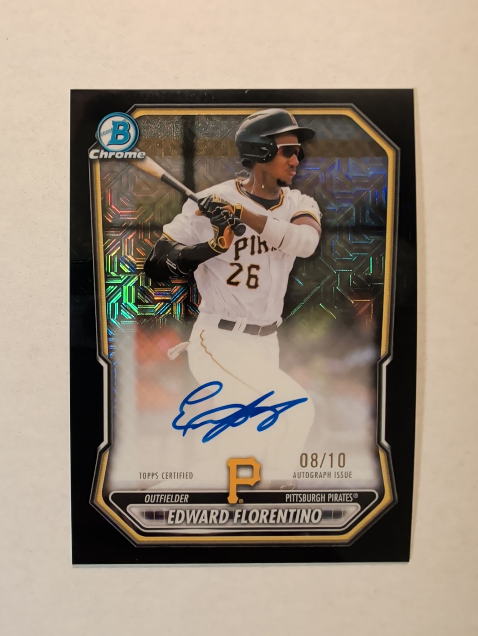 Edward Florentino black mojo auto baseball card on eBay