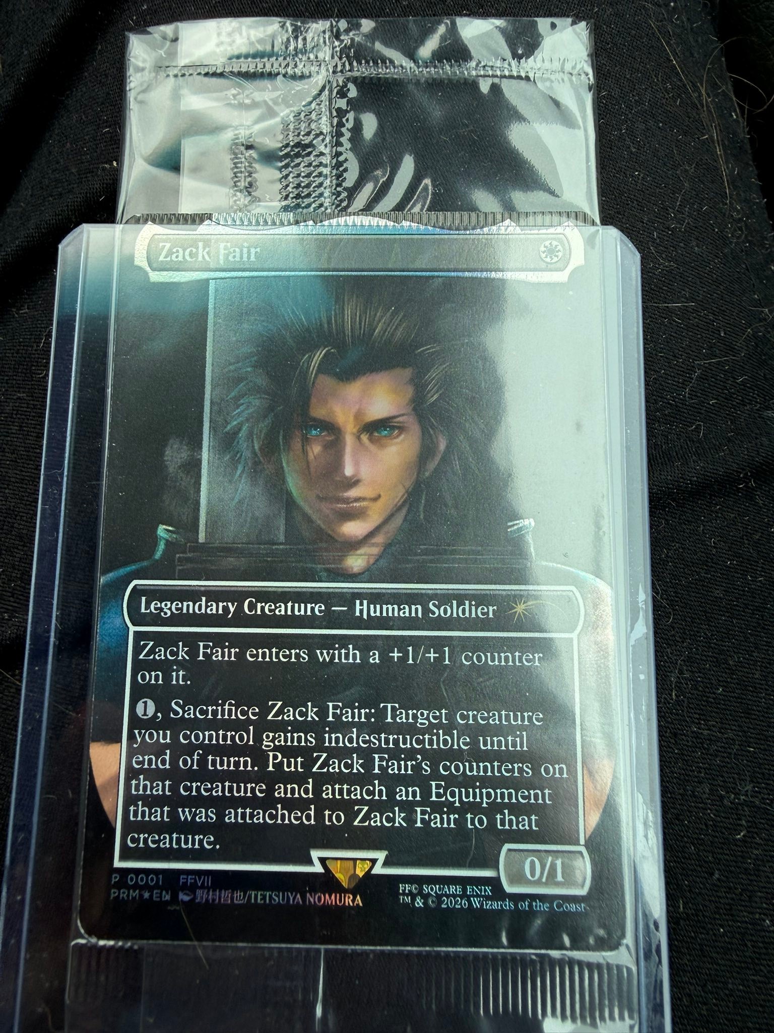 What's the value of a crimped Zack Fair promo card from FF7 Rebirth