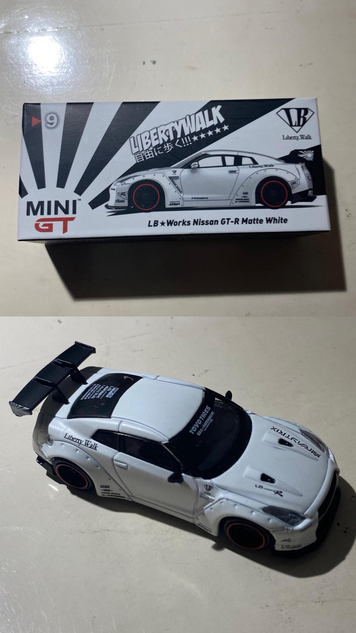 Mini GT X Tiny Isuzu N-Series Vehicle Transporter, LBWK White, No. 356