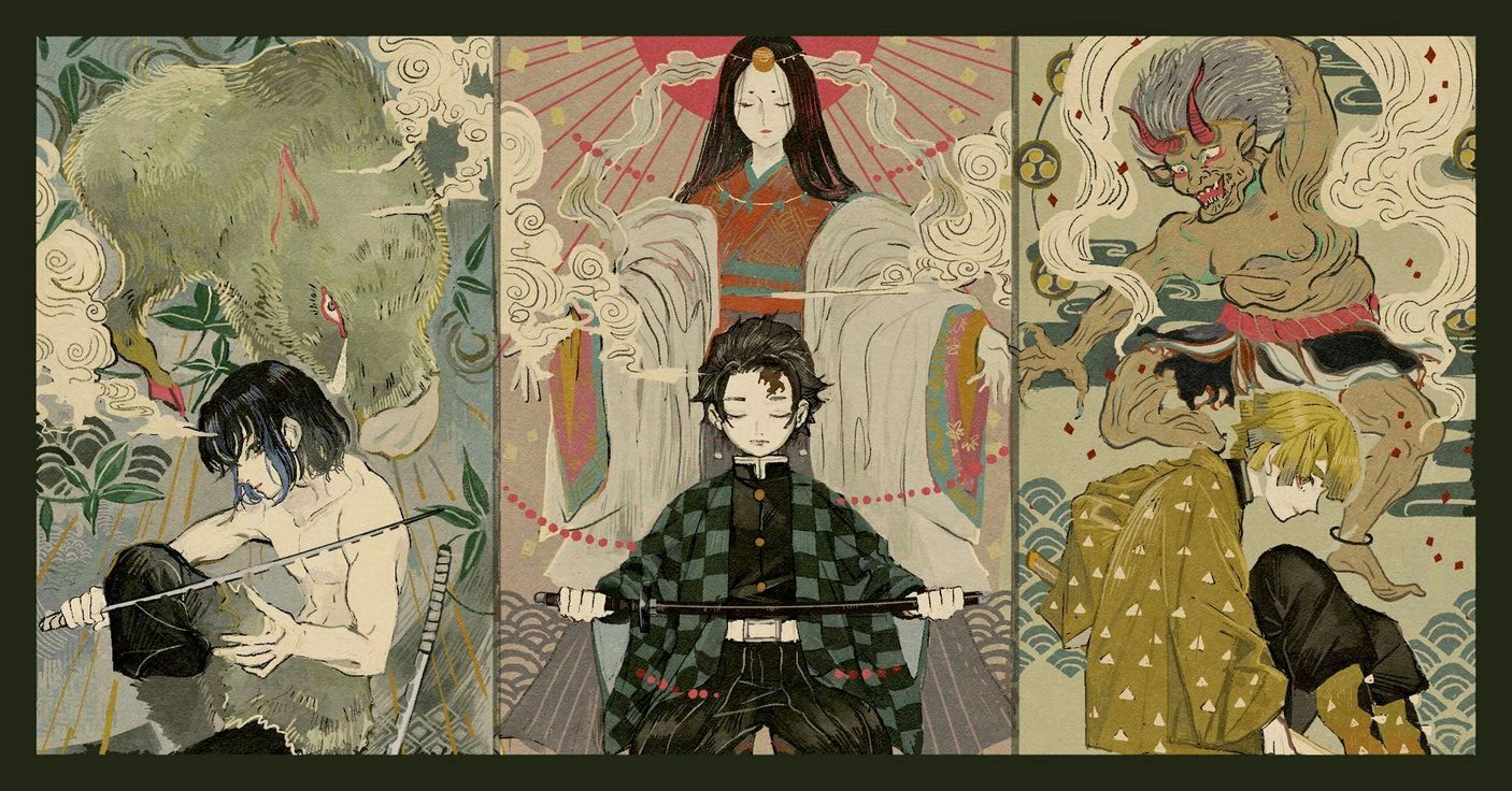 inosuke , tanjiro y Zenitsu 🎇 ... - 𝓐σι ҽ ｴɳσടᥙƙҽ Ƥσട𝜏ιɳց | Facebook