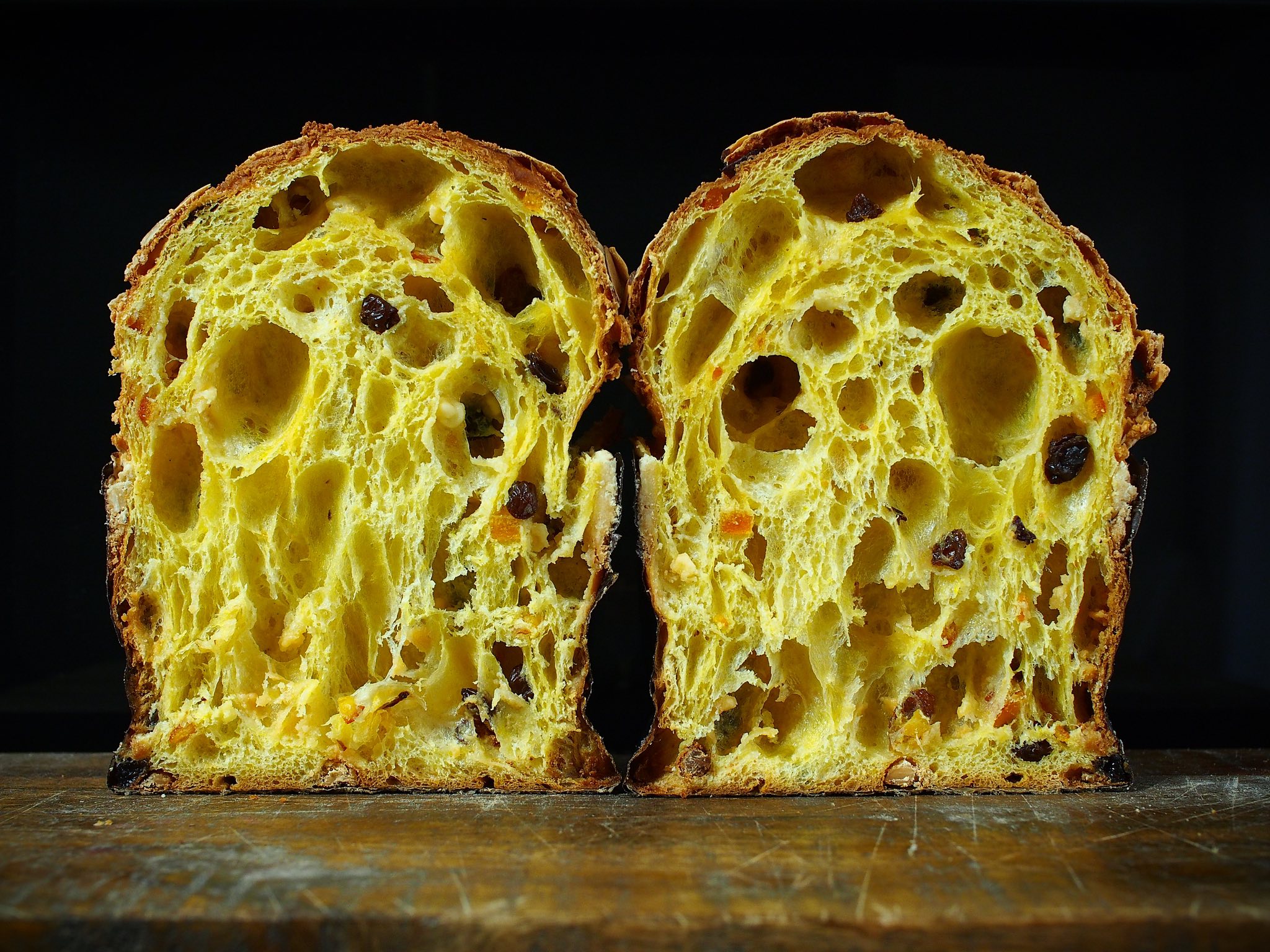 Simple panettone with chocolate and candied orange peel