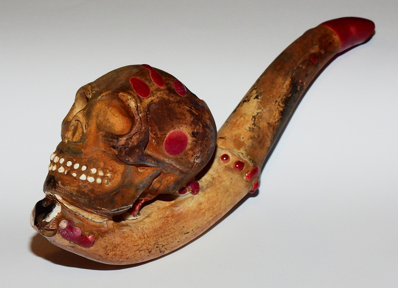 kiseru tobacco Antique Japanese Silver and Brass Tobacco Pipe 'Kiseru' with Man and Tiger  Design (#18-040)