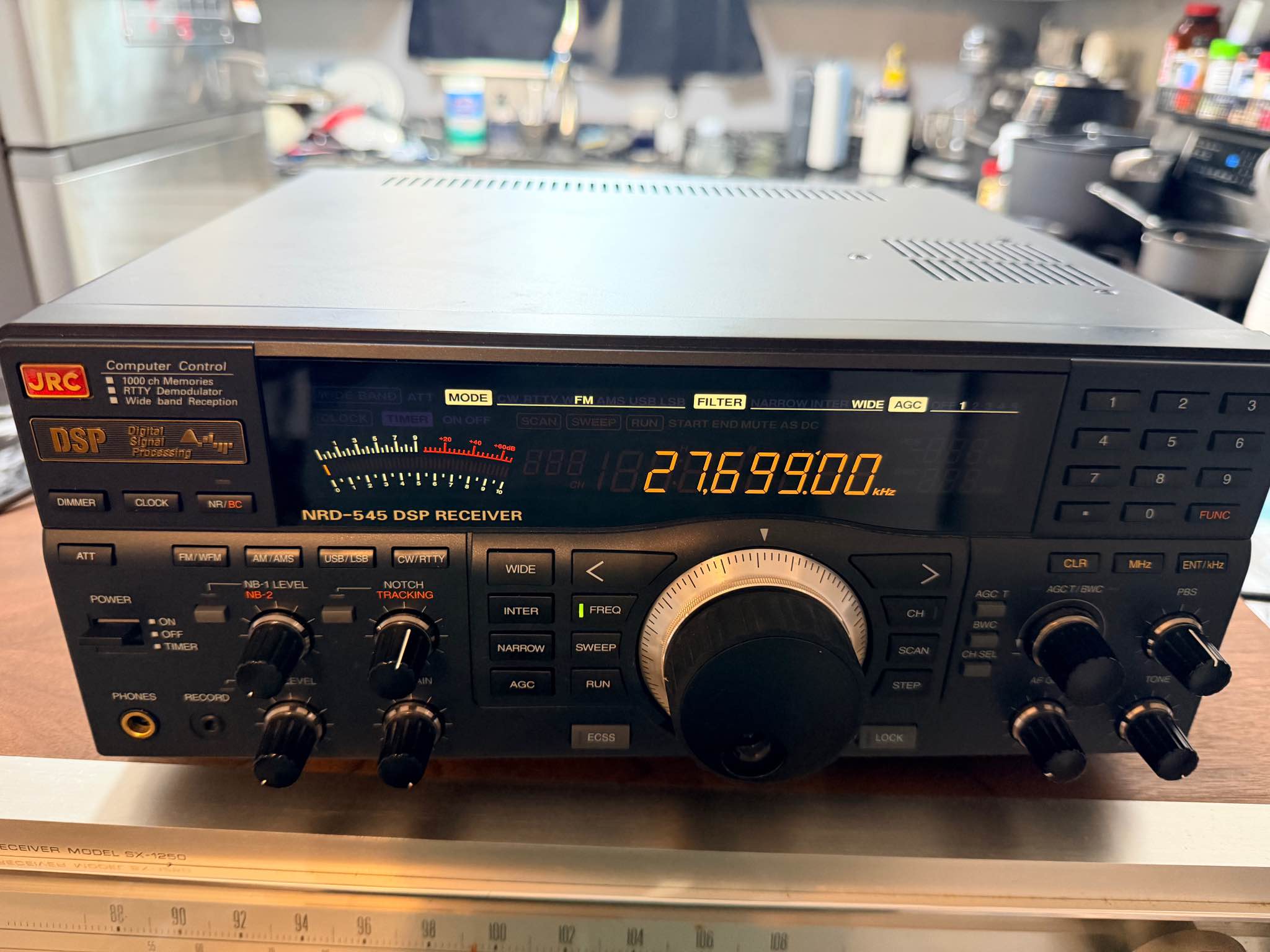 JRC NRD-545 receiver with speaker like new . Located in middle