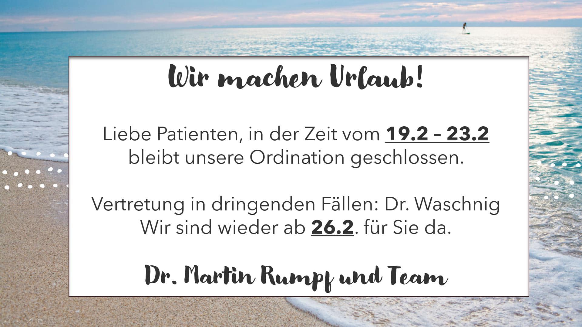 Ordination Dr. Martin Rumpf