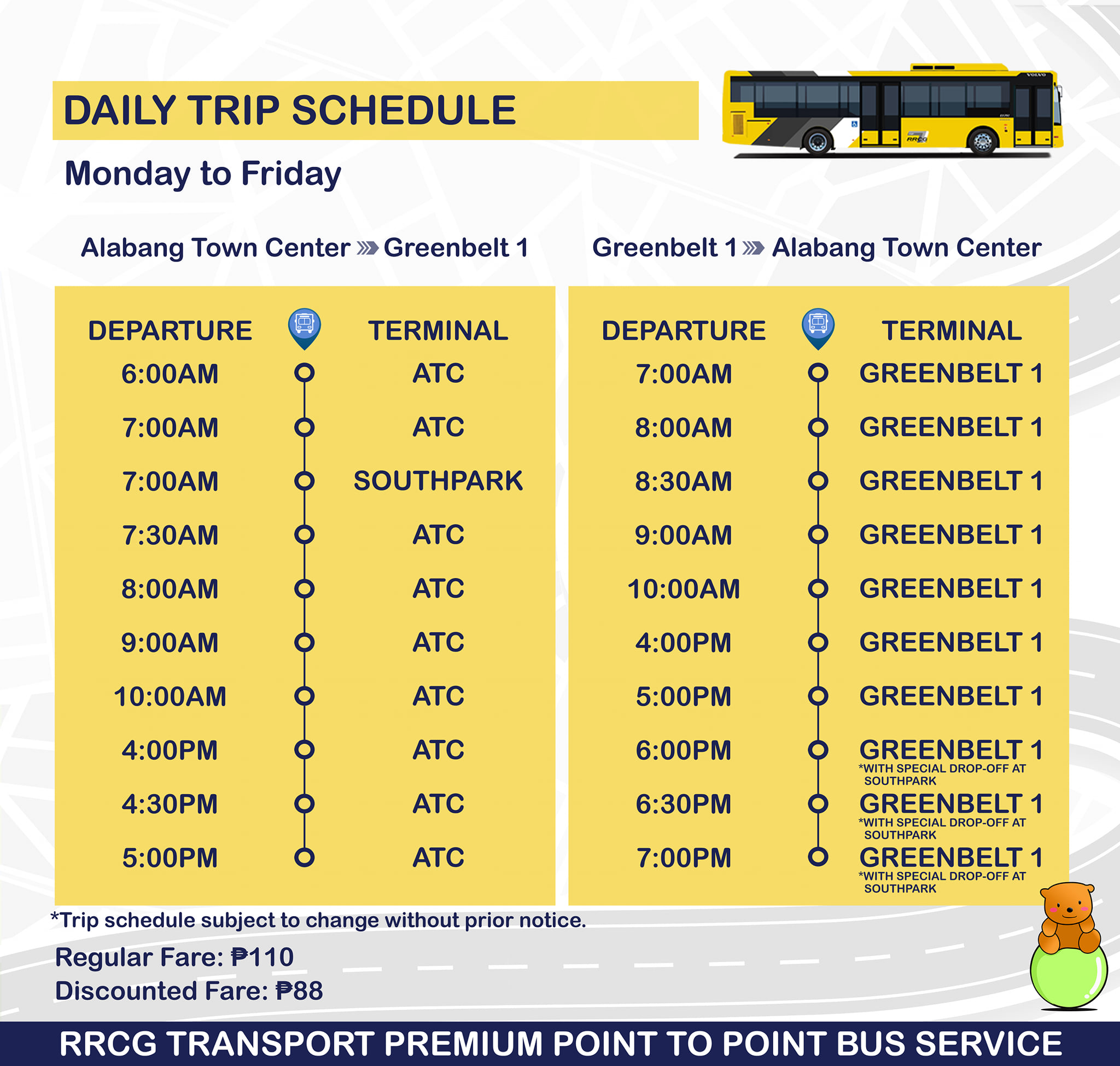RRCG Transport - Sakay na sa Point-to-Point Bus! 👋 Here's... | Facebook