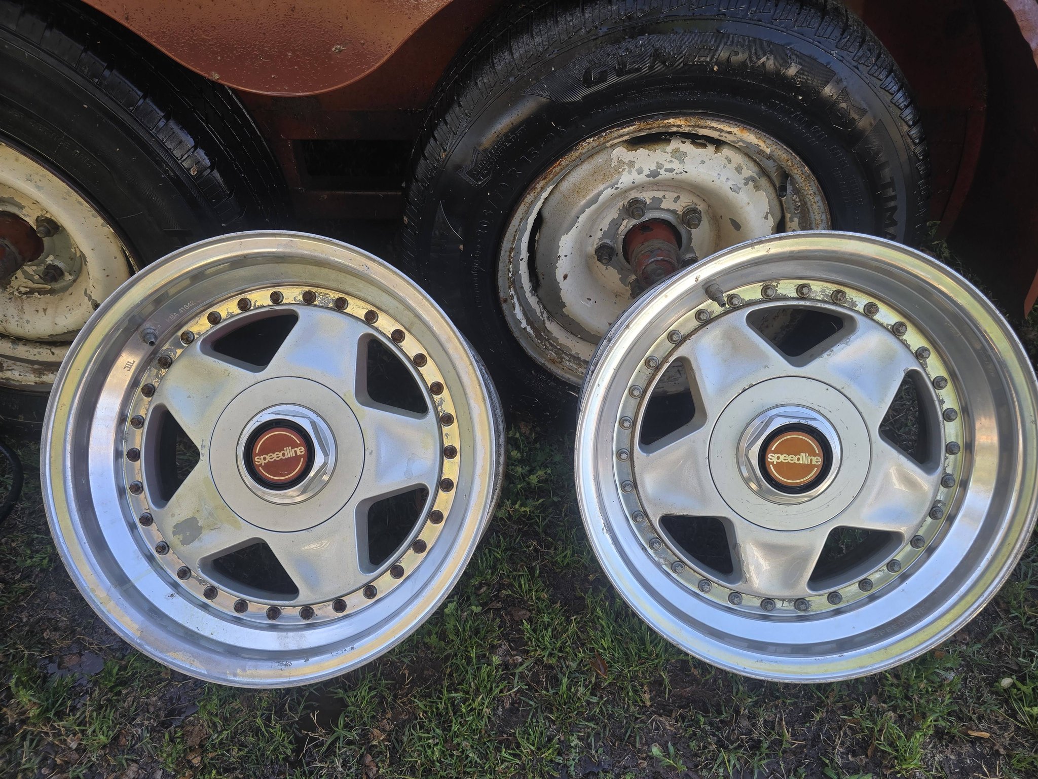 18 inch wheels with the multi holes good condition one is a bit