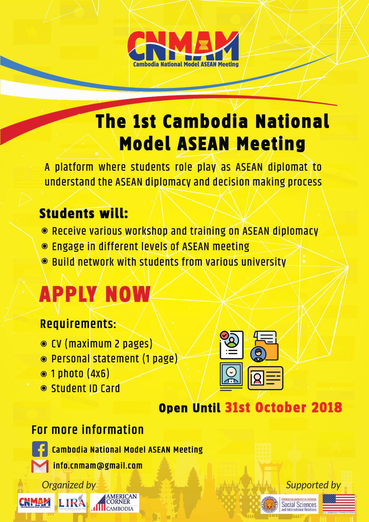 Cambodia National Model ASEAN Meeting - Application for the First ...