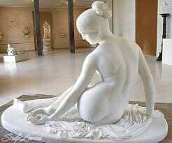 Lorenzo Bartolini's marble sculpture 'Nymph with a Scorpion' at